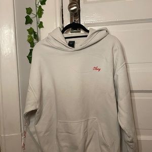 Oversized White Zumiez Obey Hoodie Rose Sleeves